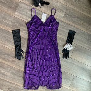 Flapper Costume - 4 Piece Set